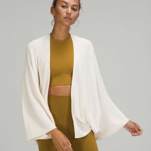 Lululemon | CASHLU KNIT TEXTURED WRAP | White Cartigan